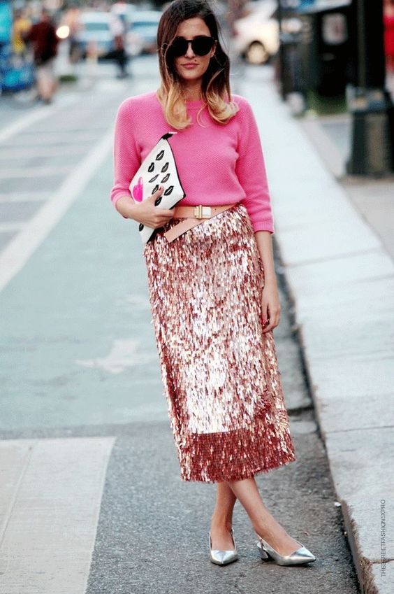 Wardrobe Refreshing: Chunky Sweater and Sequin Skirt
