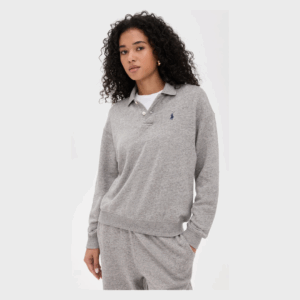 Polo Collar Sweatshirt