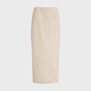 Cotton-Nylon Column Maxi Skirt
