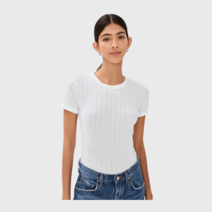 Pointelle Short Sleeve Tee