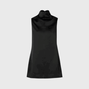 Daria Satin Turtleneck mini dress
