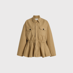 Cinched Cotton Utility Jacket