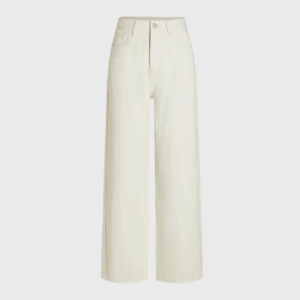 Ecru Wide Leg Jean