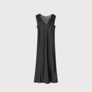Contrasting satin dress