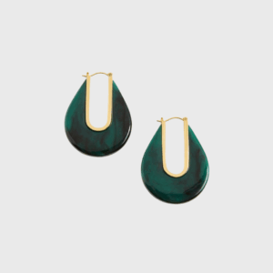 Resin Drop Hoop Earring