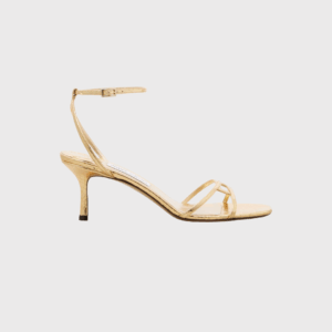 1998 Leo 65 Metallic Leather Sandals