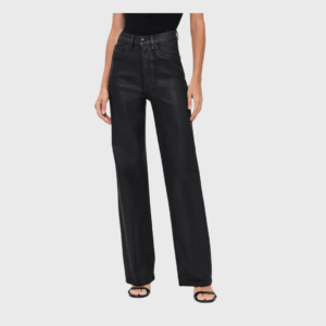 Karmine Refined Wide Leg High Rise Coated Jeans
