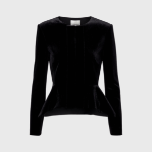 Peplum Velvet Jacket