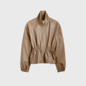 Double Cotton Funnel Neck Jacket