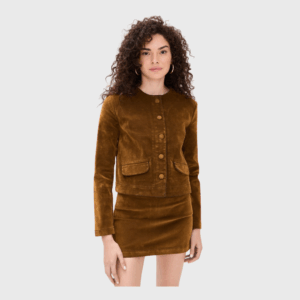 The Lady Like Flocked Velvet Jacket