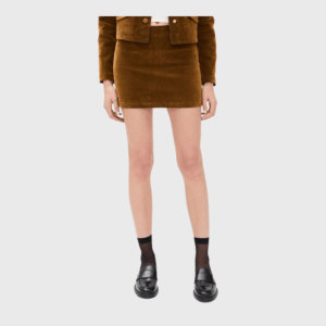 The Flocked Velvet Mini Skirt