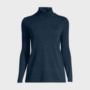 Cotton Fitted Long Sleeve Turtleneck