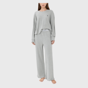 Crew Neck Wide Leg Pajama Set