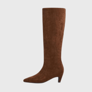 Square Toe Kitten Heel Tall Boots