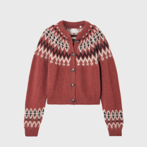 Clarke Fair Isle Wool Blend Cardigan