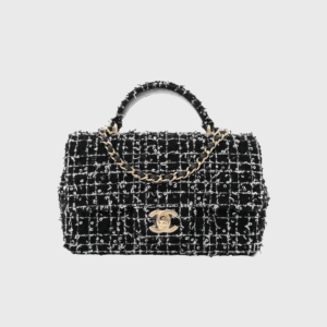 Tweed Quilted Mini Top Handle Bag