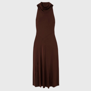 Hooded Stretch Jersey Midi Dress
