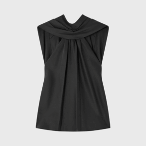 Scarlett Cape Effect Draped Satin Top