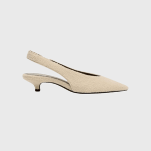 Shearing Effect Slingback Shoes