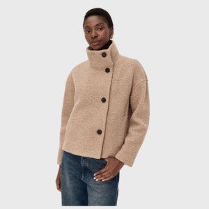 Women Cropped Funnel Jacket