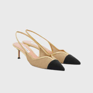 Gia 50 Mesh Slingback Pumps