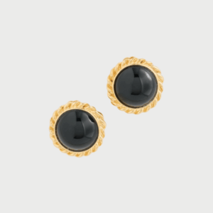 Center Button Clip On Earrings