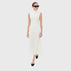 Federica Dress in Micro Pleat Knit