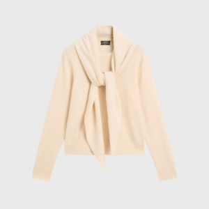 Knit Sweater With Scarf Detail