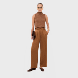 Brynn High Rise Wide Leg Silk Pants