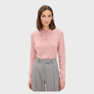 Cashmere Long Sleeve Polo