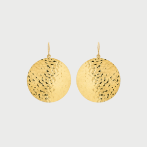 Large Hammered Disc Earrings