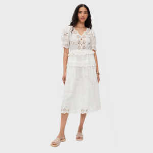 Sofia Embroidery Puff Sleeve Dress