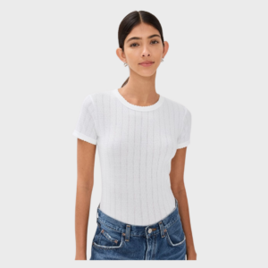 Pointelle Short Sleeve Tee