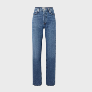 90's Pinch Waist Long Straight Leg Jeans