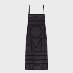 Embroidered Silk Midi Dress