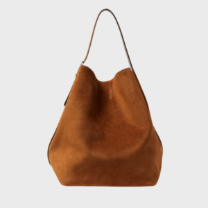 Belted Suede Tote Bag