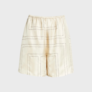 Monogram Pull-On Silk Shorts