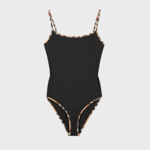 Check Trim Swimsuit