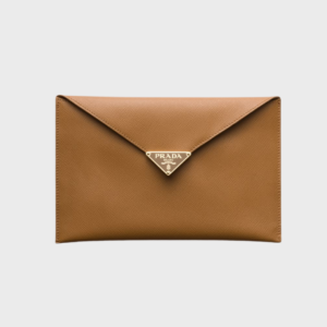 Saffiano Leather Envelope Clutch