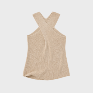 Cross Over Collar Knit Tank