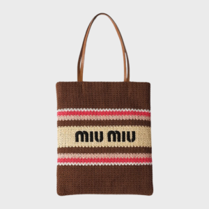 Raffia Effect Woven Tote Bag