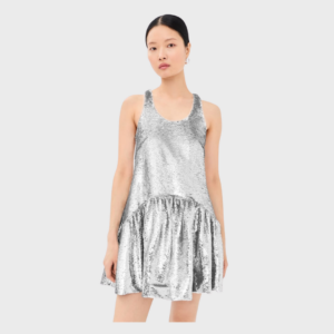 Tapered Back Peplum Mini Dress