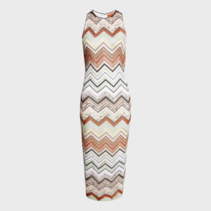 Zigzag Knit Midi Dress