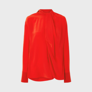 Draped Silk Blouse