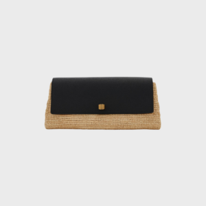 Audrey Raffia Clutch Bag