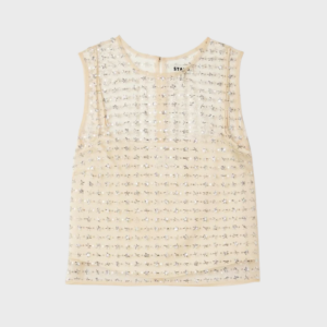 Seraphina Cropped Layered Embellished Tulle Top