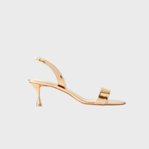 Cupisanpla 50 Metallic Leather Slingback Sandals