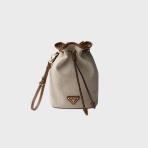Prada Canvas and Leather Pouch