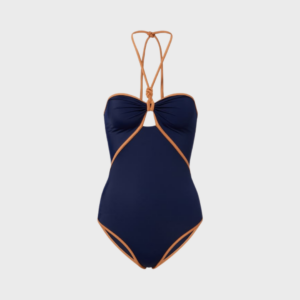 Cutout halterneck swimsuit