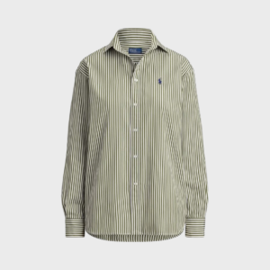 Striped Cotton Button Front Shirt